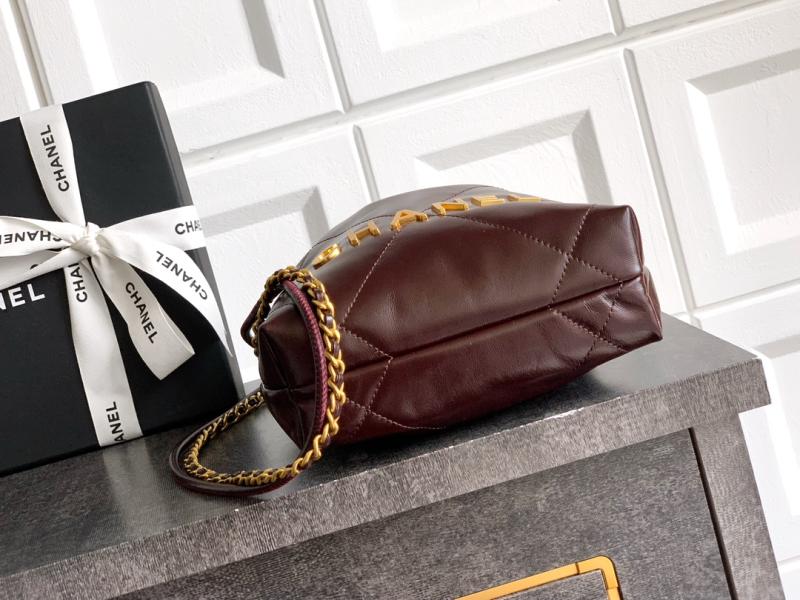 Mini Chanel 22 Handbag Dark Brown AS3980