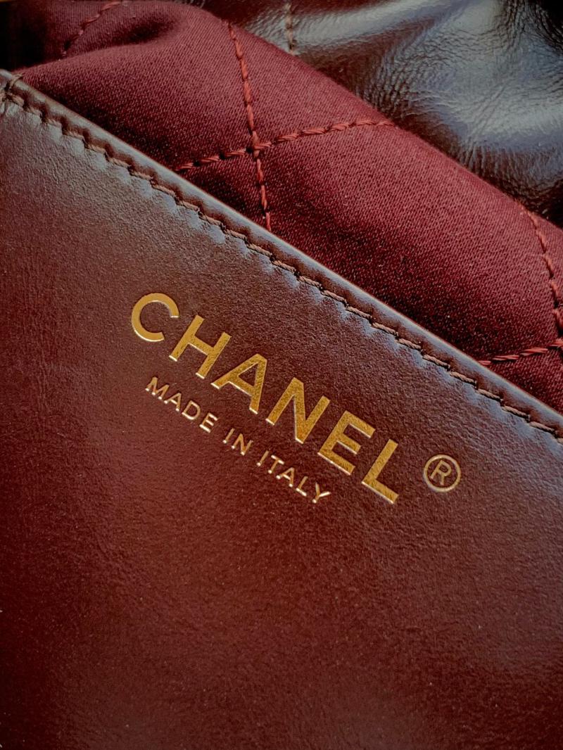 Mini Chanel 22 Handbag Dark Brown AS3980
