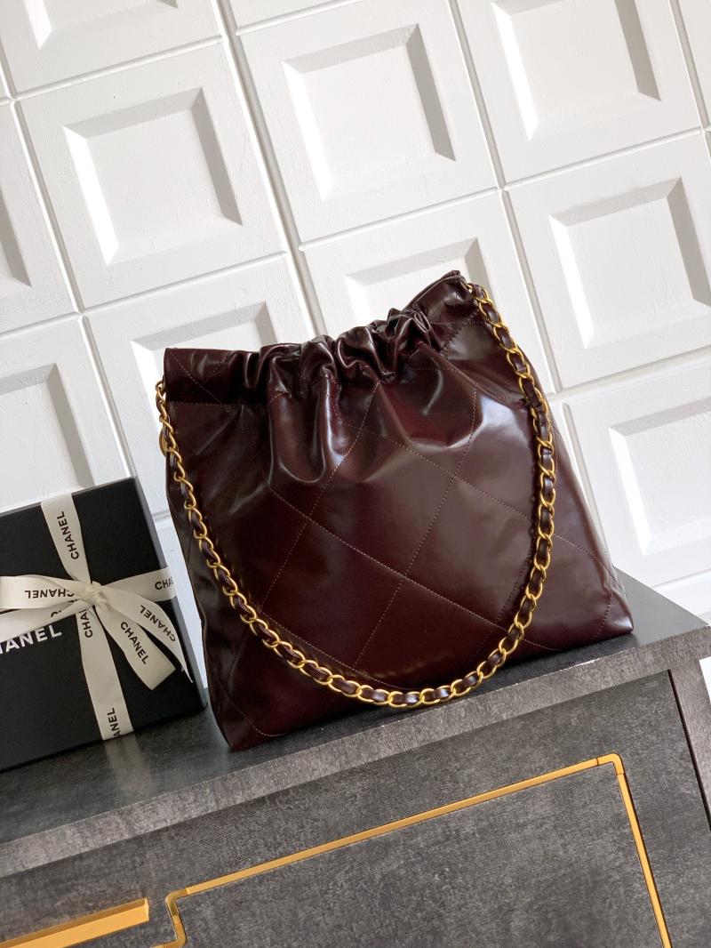 Small Chanel 22 Handbag Dark Brown AS3260