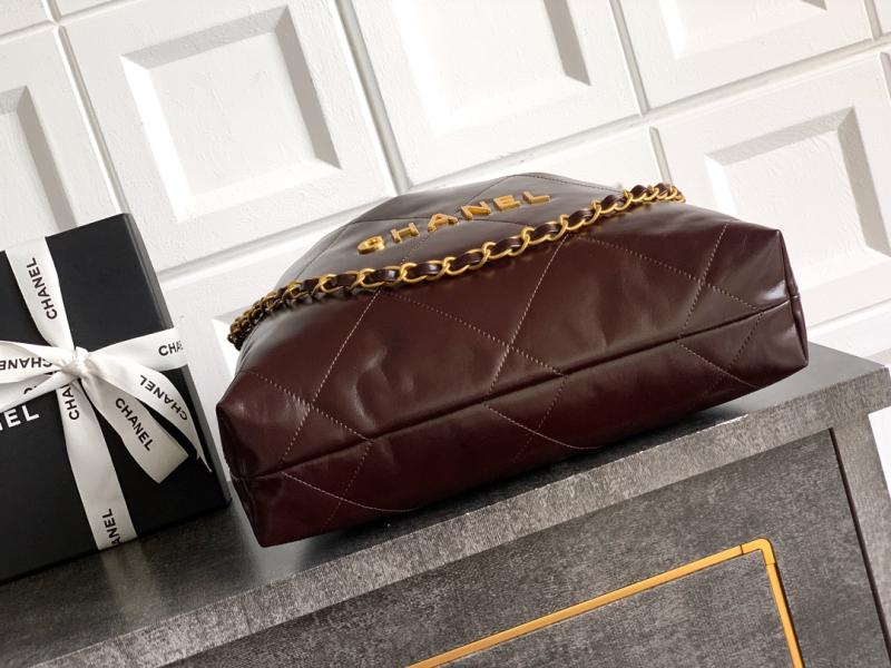 Small Chanel 22 Handbag Dark Brown AS3260