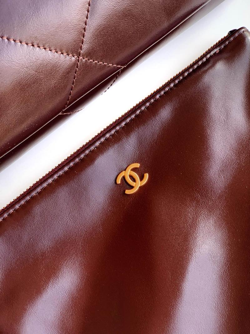 Small Chanel 22 Handbag Dark Brown AS3260
