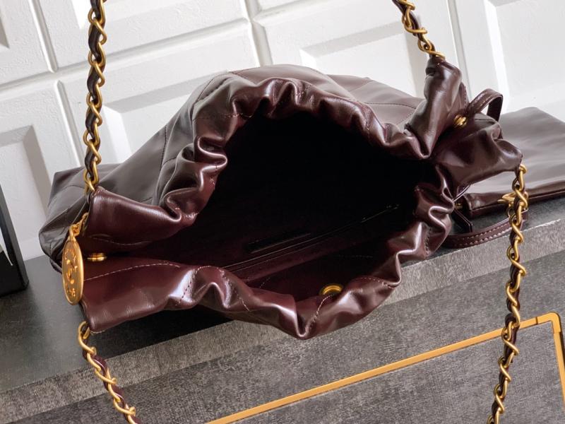 Small Chanel 22 Handbag Dark Brown AS3260