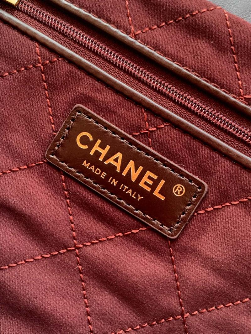 Small Chanel 22 Handbag Dark Brown AS3260