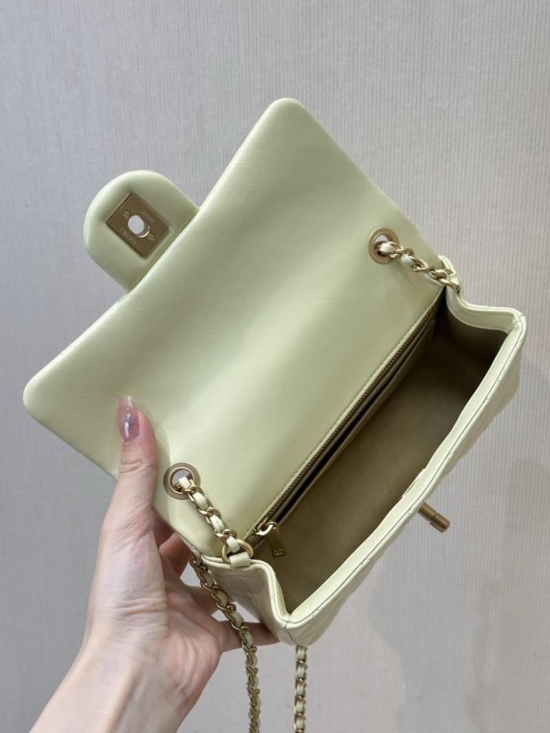 Small Chanel Lambskin Flap Bag Yellow AS1787