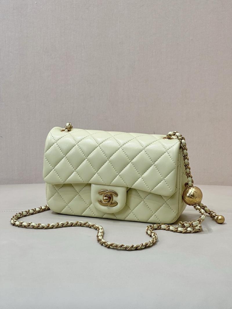 Small Chanel Lambskin Flap Bag Yellow AS1787