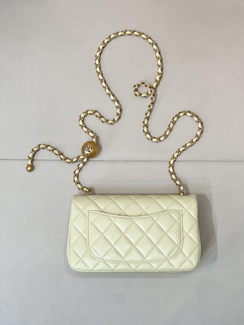 Small Chanel Lambskin Flap Bag Yellow AS1787