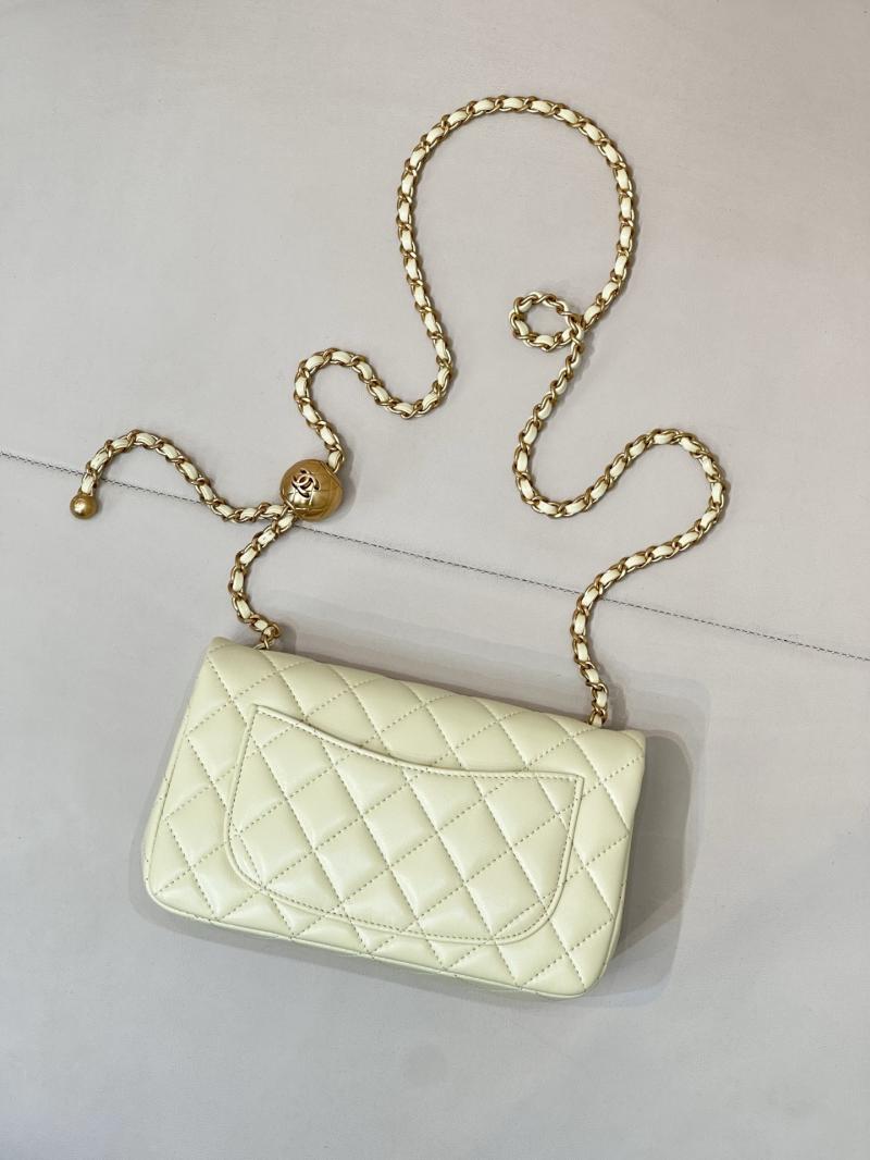 Small Chanel Lambskin Flap Bag Yellow AS1787