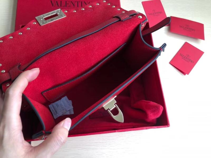 Valentino Small Rockstud Cross body bag Red V0181