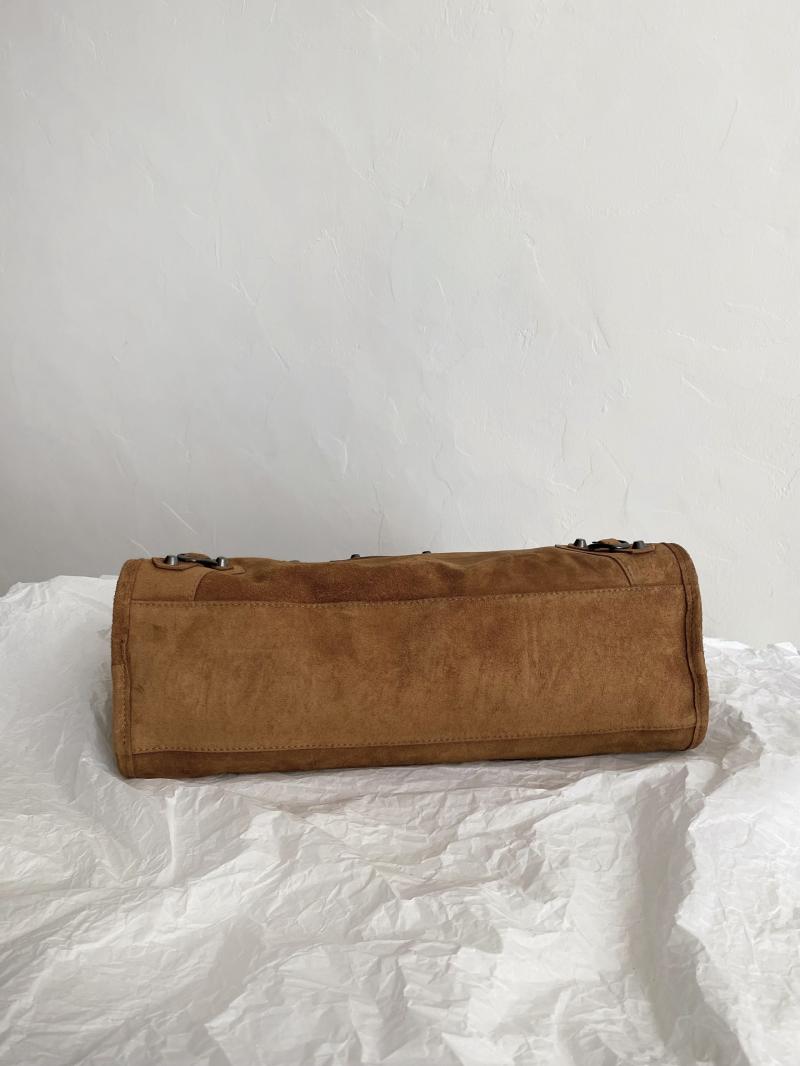 Balenciaga Le City Medium Suede Bag Brown 823058