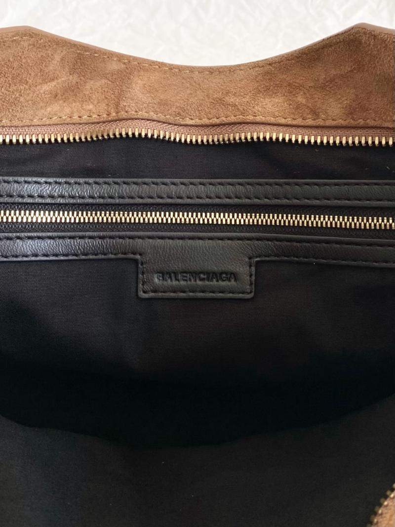 Balenciaga Le City Medium Suede Bag Brown 823058