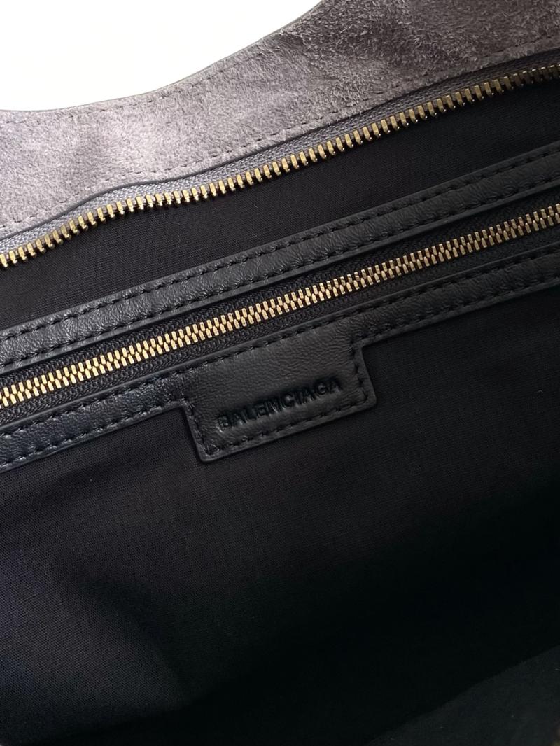 Balenciaga Le City Medium Suede Bag Grey 823058
