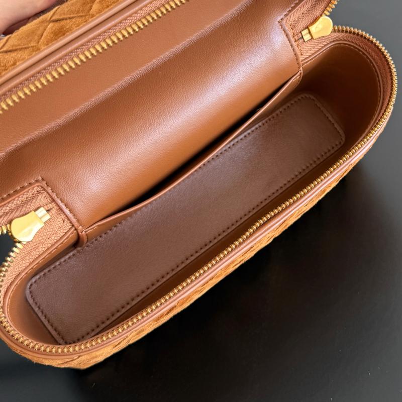 Bottega Veneta Suede Bang Bang Vanity Case Brown B789109