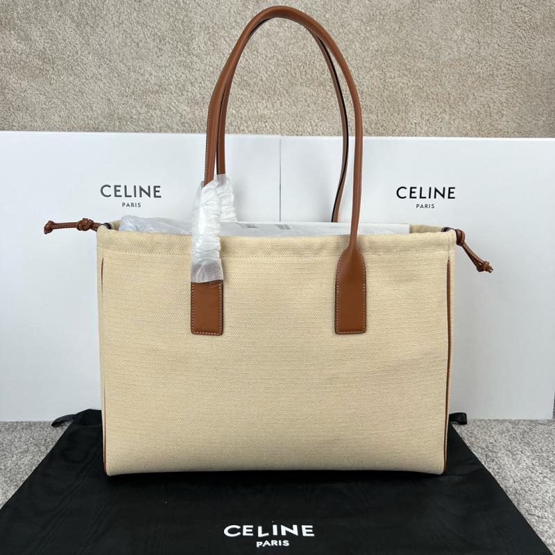 Celine Canvas Cabas Drawstring Triomphe Beige C199973