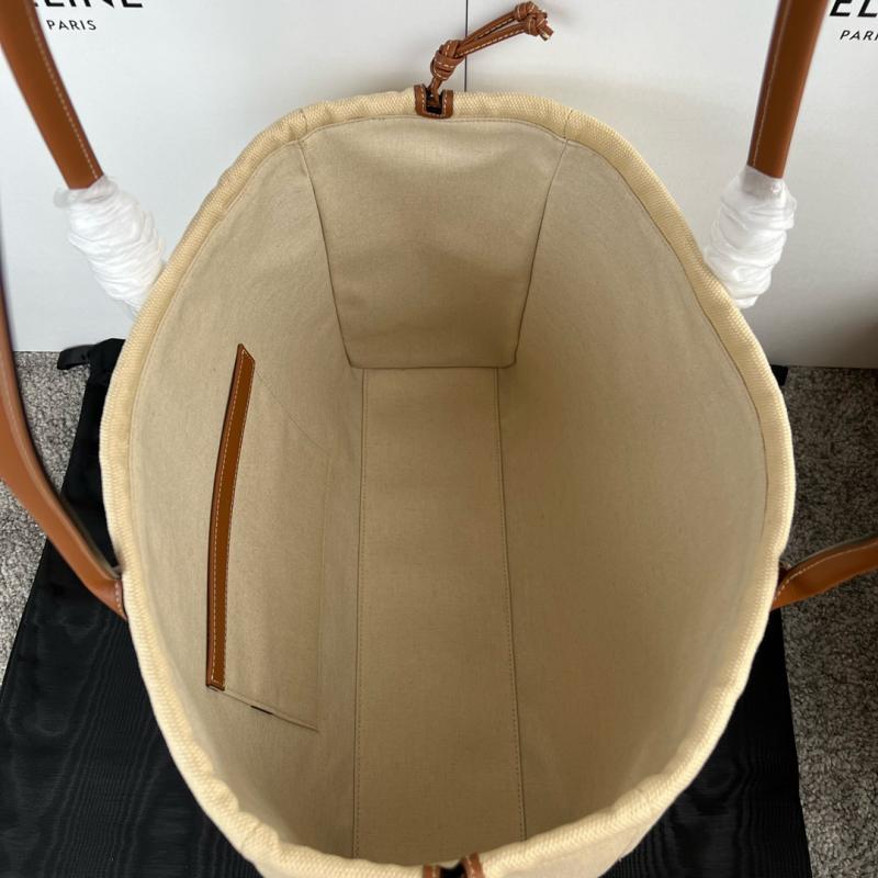 Celine Canvas Cabas Drawstring Triomphe Beige C199973