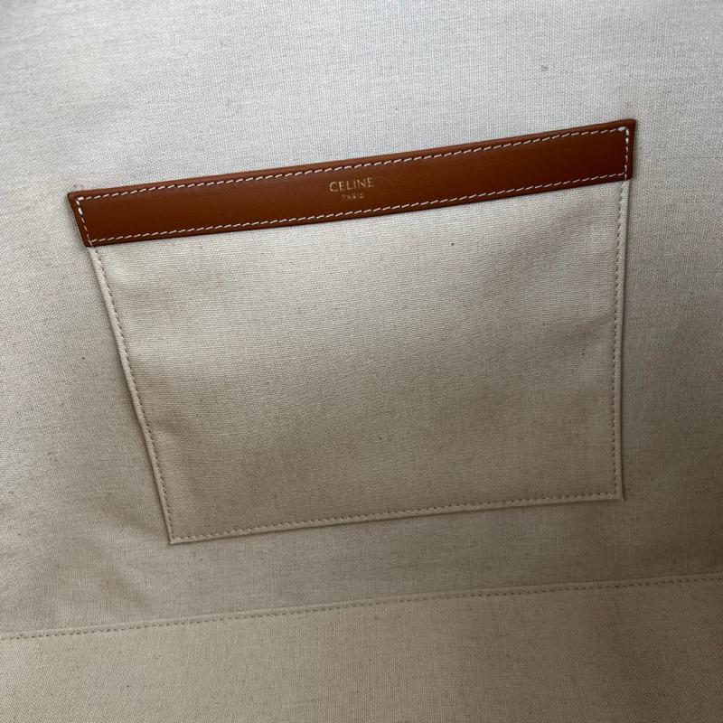 Celine Canvas Cabas Drawstring Triomphe Beige C199973