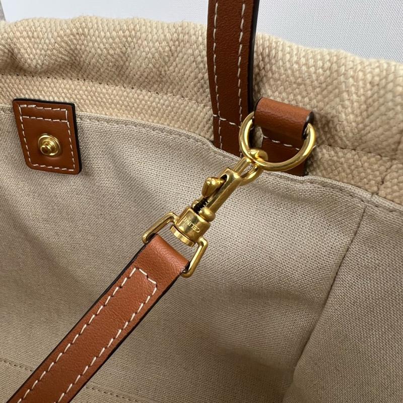 Celine Canvas Small Cabas Drawstring Triomphe Beige C111013