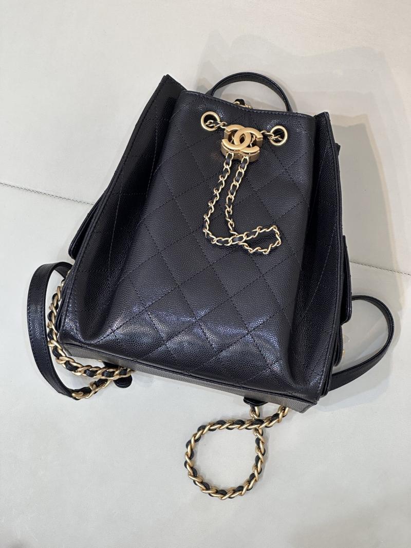 Chanel 25 Medium Backpack Black AS5600