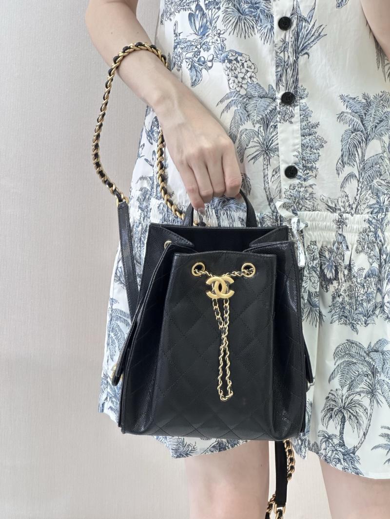 Chanel 25 Medium Backpack Black AS5600