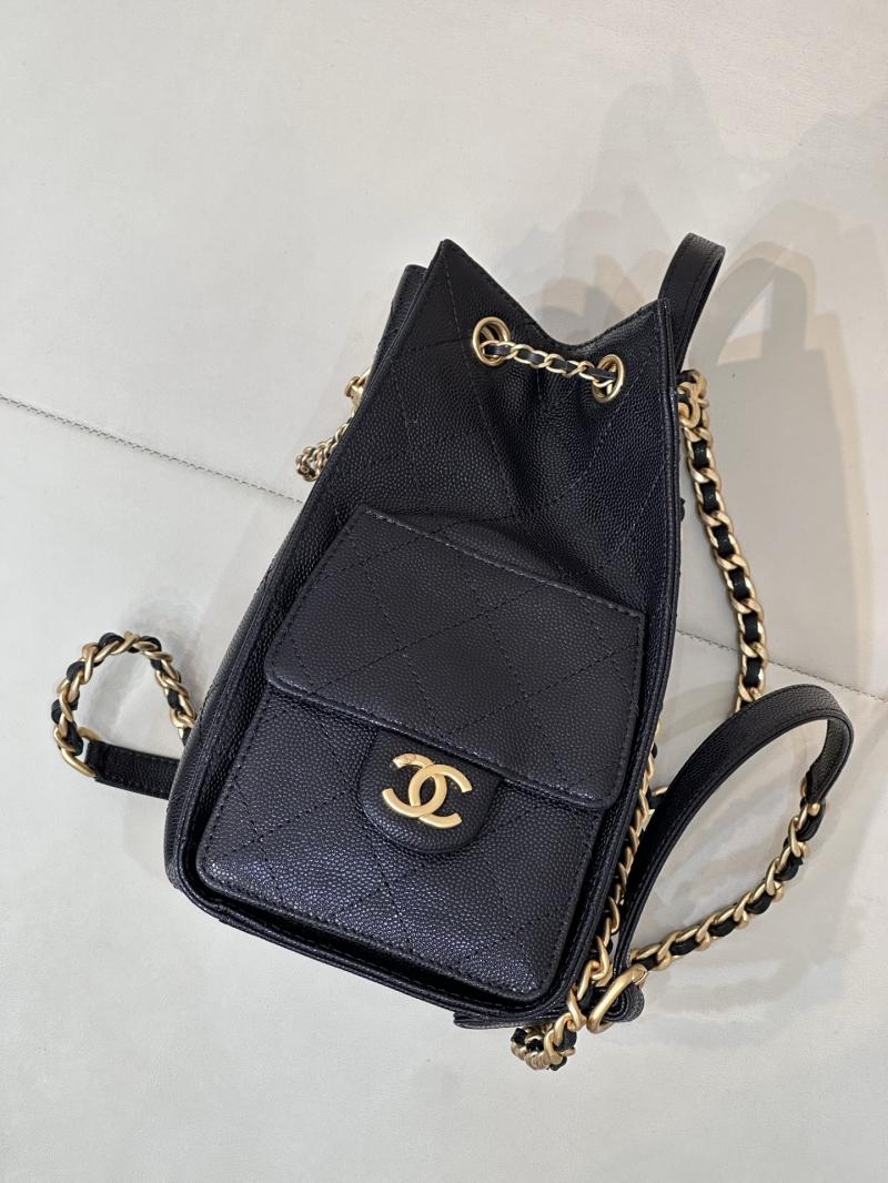 Chanel 25 Medium Backpack Black AS5600
