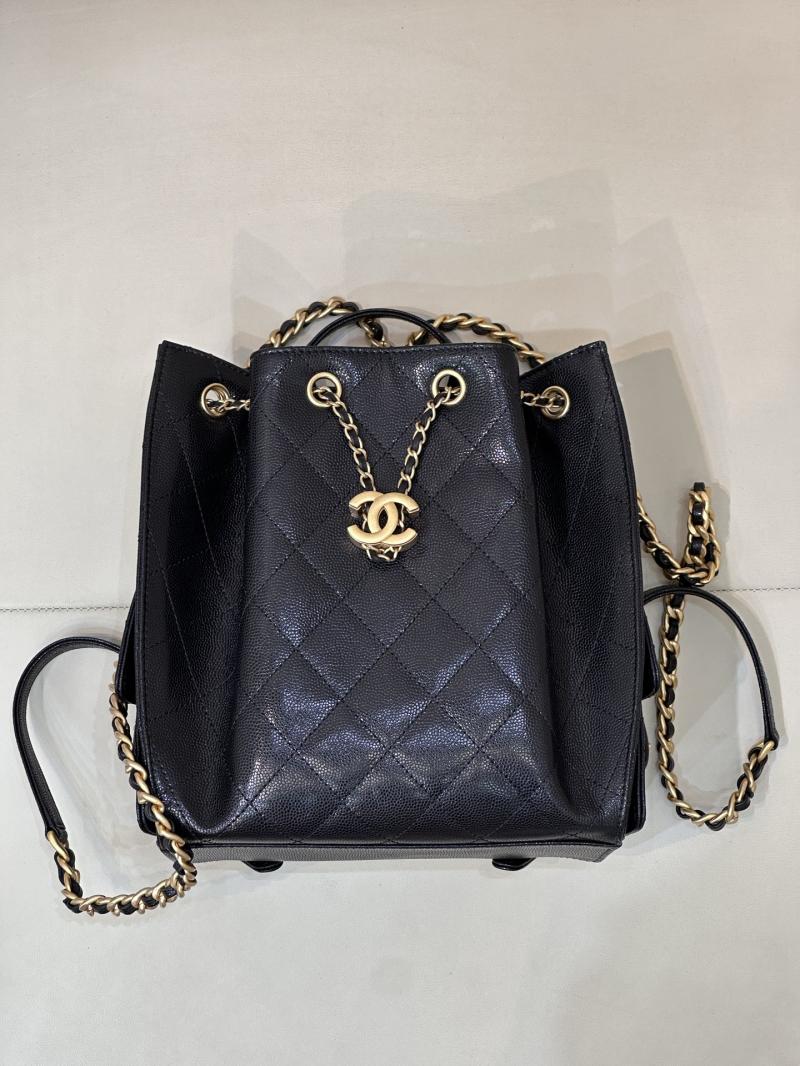Chanel 25 Medium Backpack Black AS5600