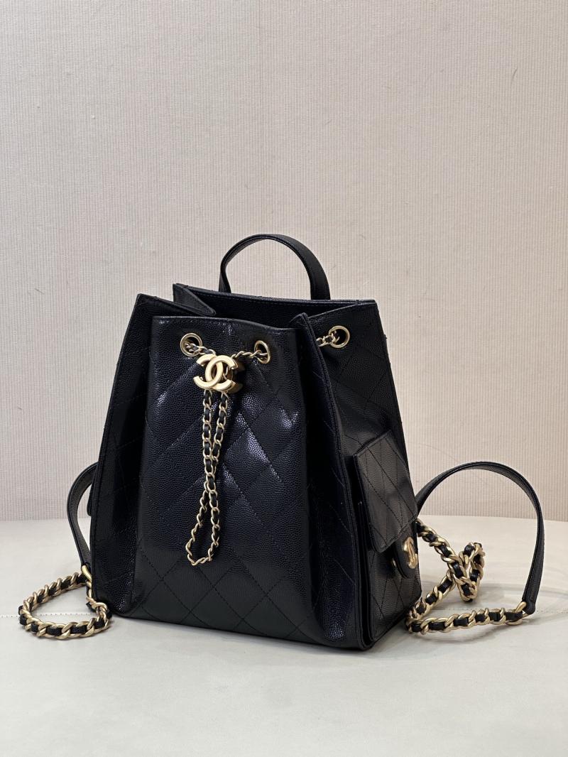 Chanel 25 Medium Backpack Black AS5600