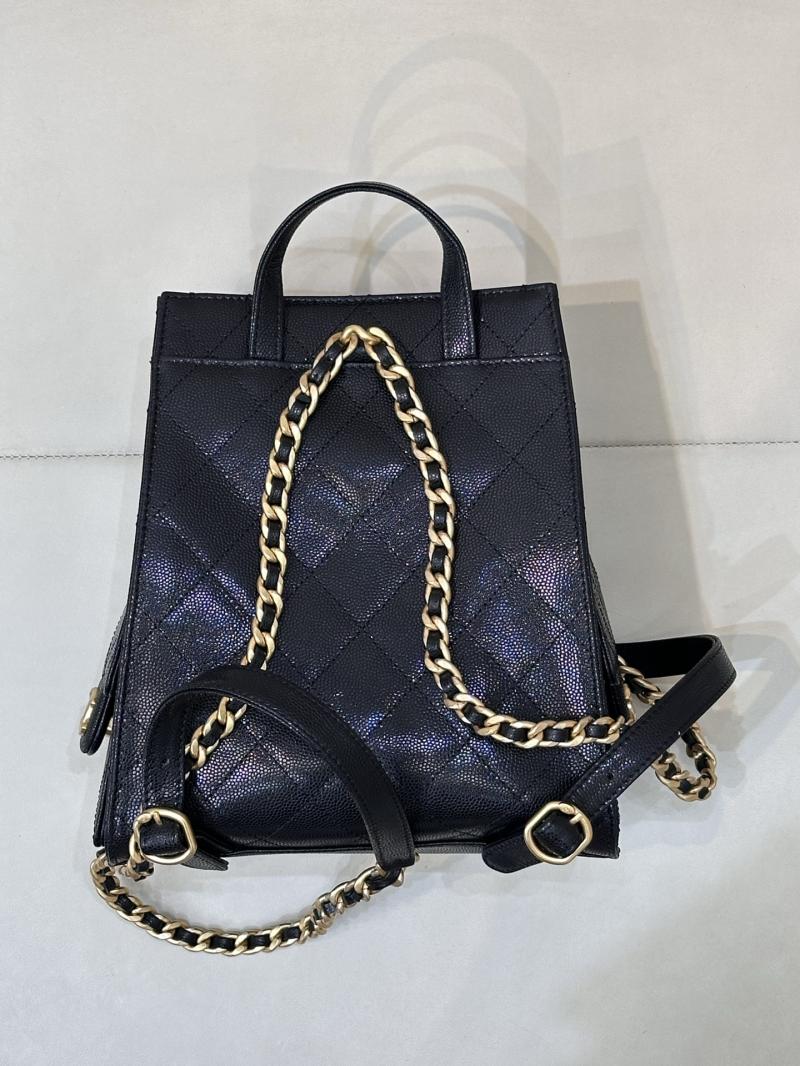 Chanel 25 Medium Backpack Black AS5600