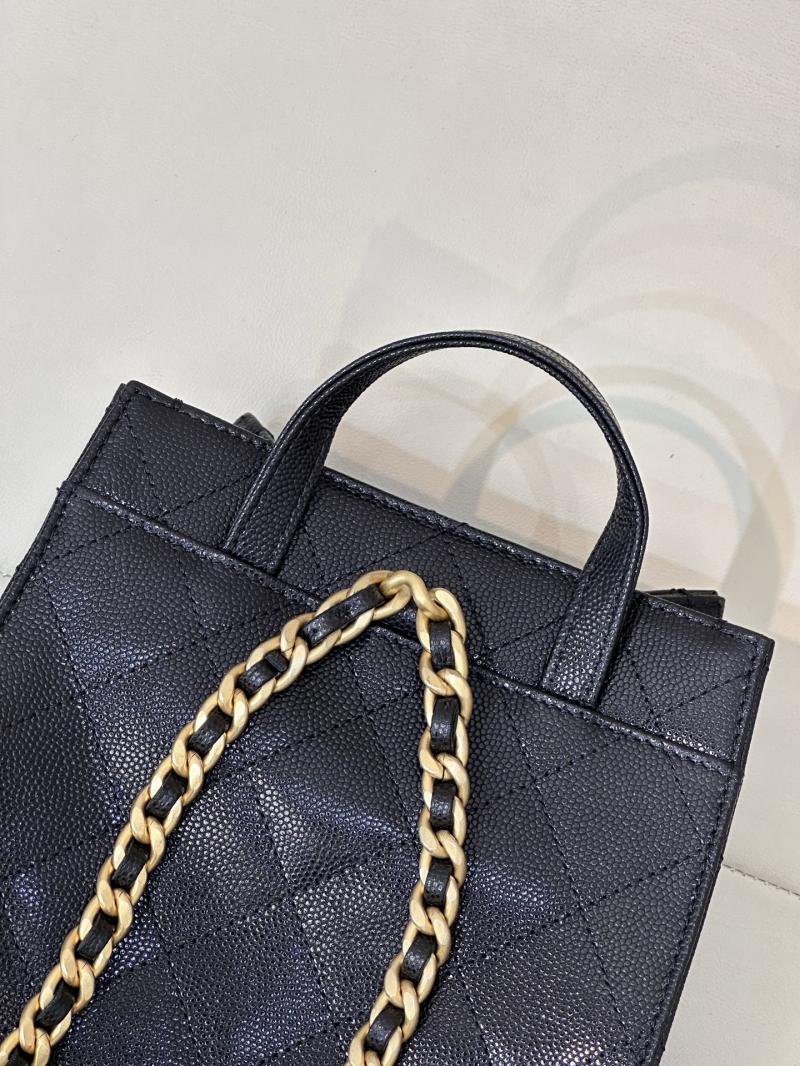 Chanel 25 Medium Backpack Black AS5600