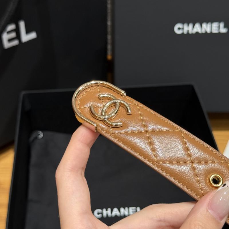Chanel 3cm Leather Belt Brown BCB90606