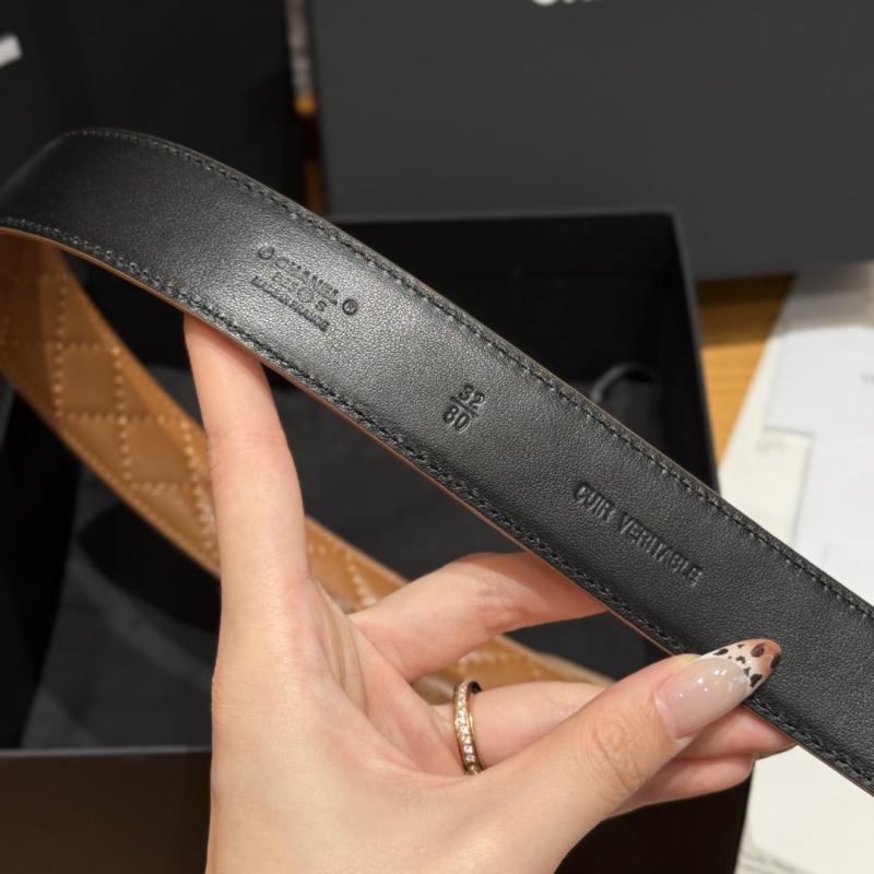 Chanel 3cm Leather Belt Brown BCB90606