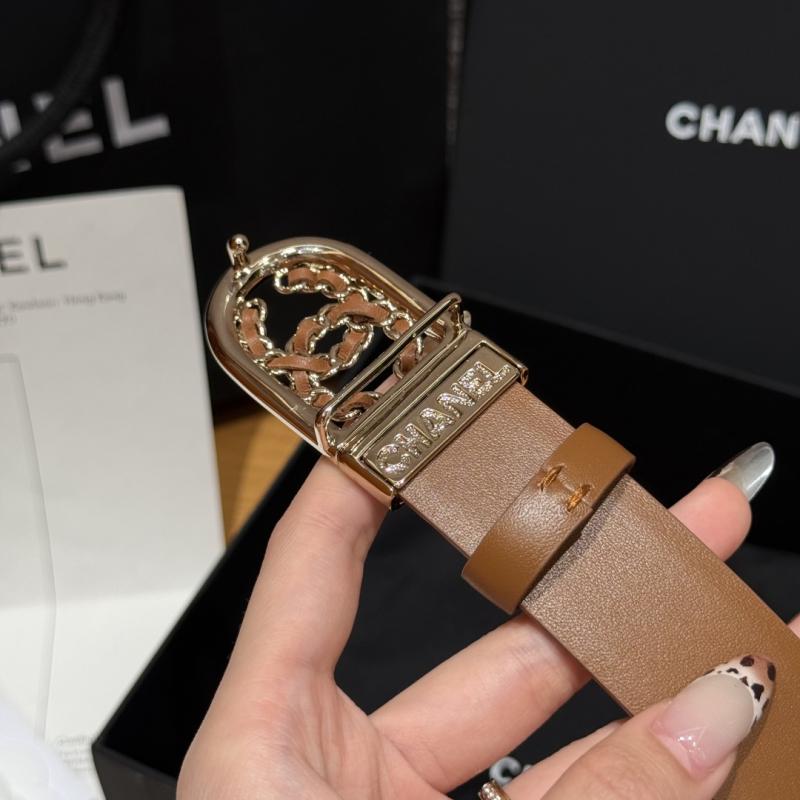 Chanel 3cm Leather Belt Brown BCB90608