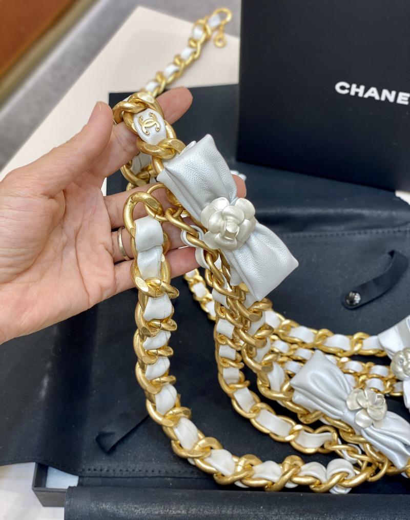 Chanel Chain Belt White BCB90603