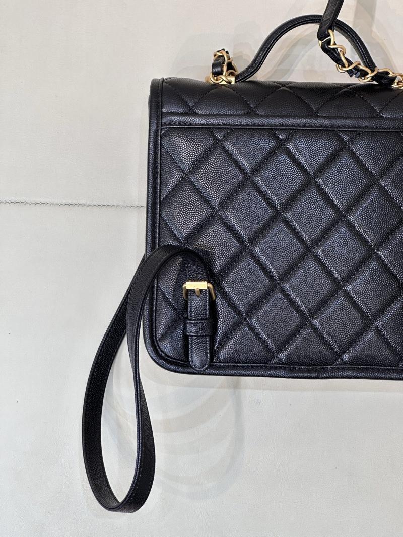 Chanel Grained Calfskin Backpack Black AS5715