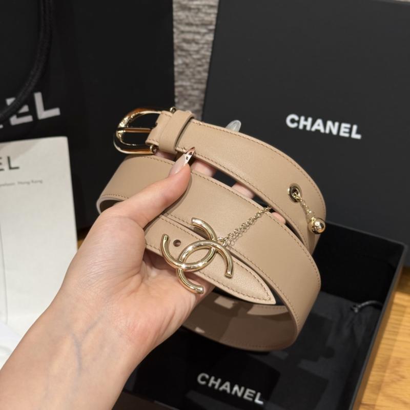 Chanel Leather Belt Beige BCB90607