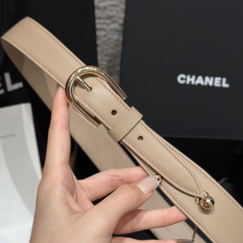 Chanel Leather Belt Beige BCB90607