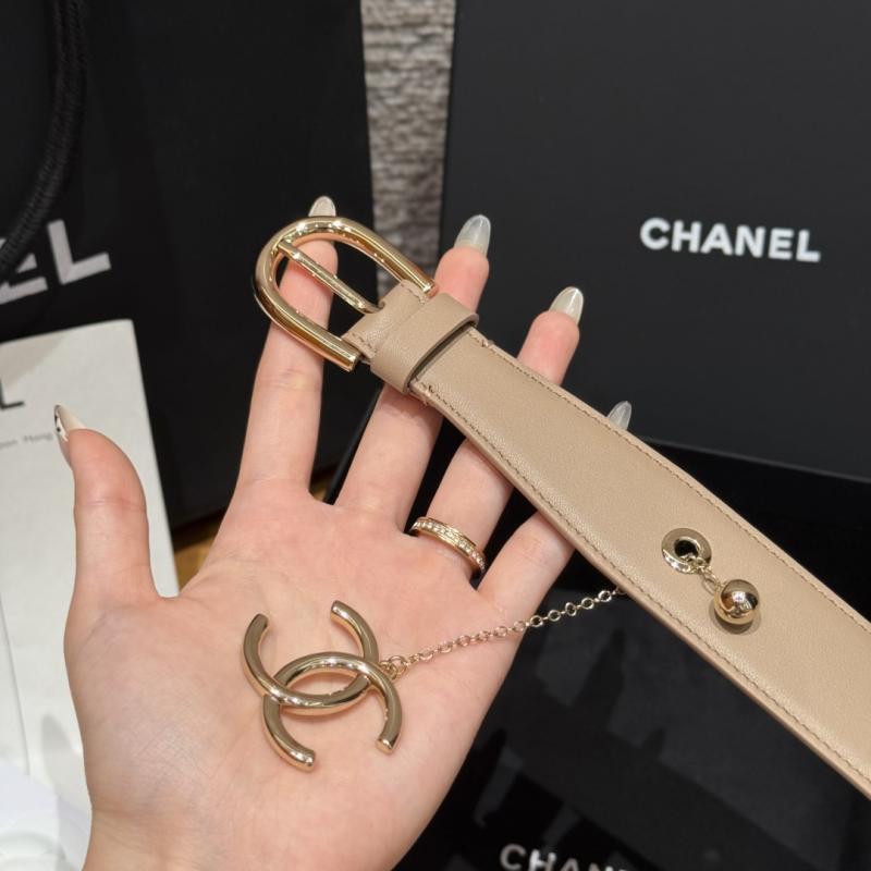 Chanel Leather Belt Beige BCB90607