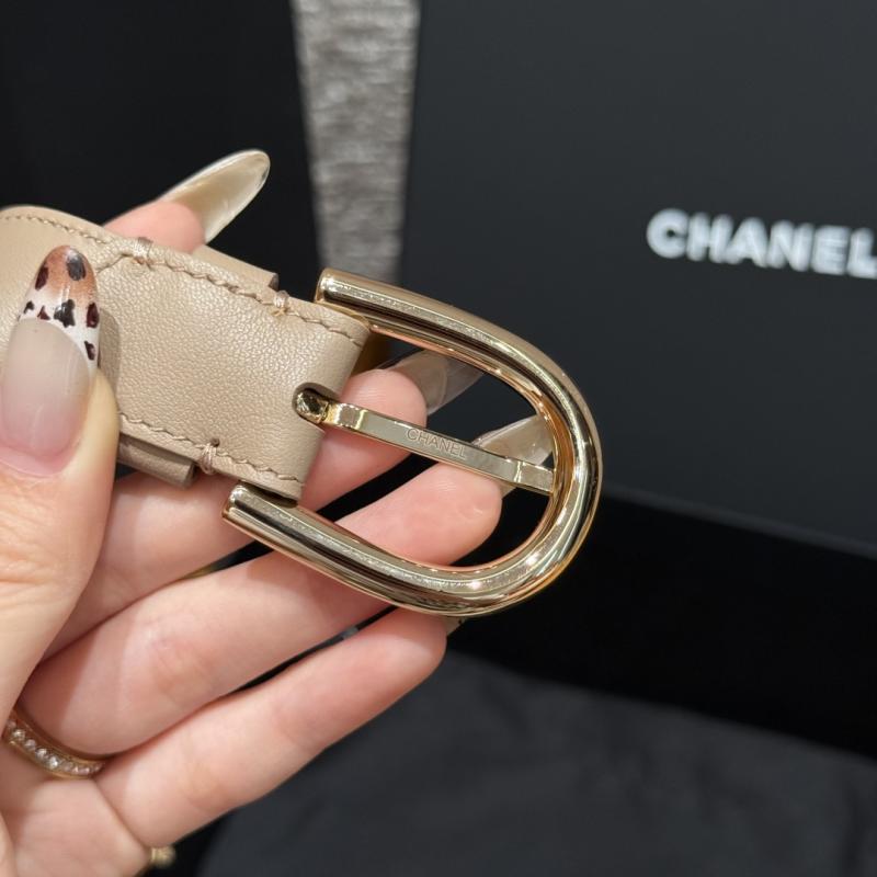 Chanel Leather Belt Beige BCB90607