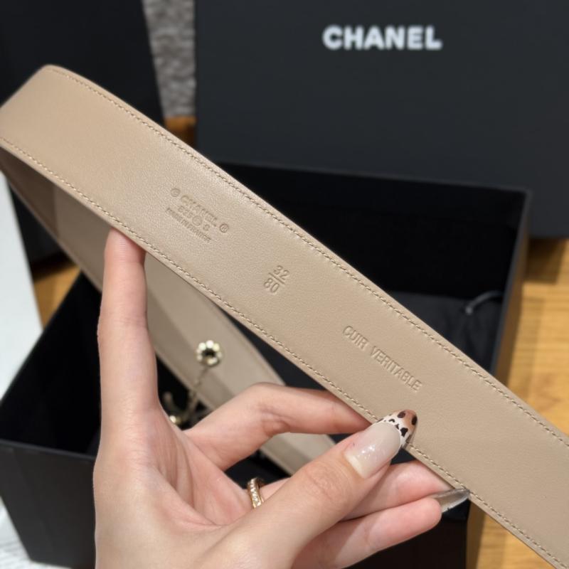 Chanel Leather Belt Beige BCB90607