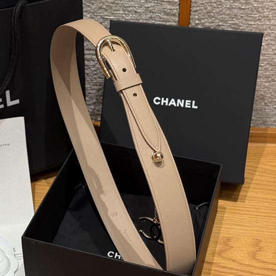 Chanel Leather Belt Beige BCB90607