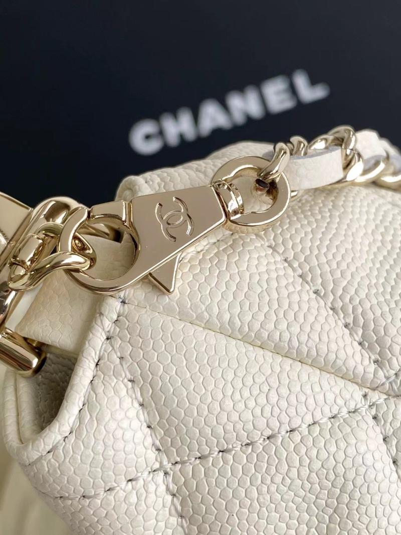 Chanel mini handbag with Top Handle White AP4591