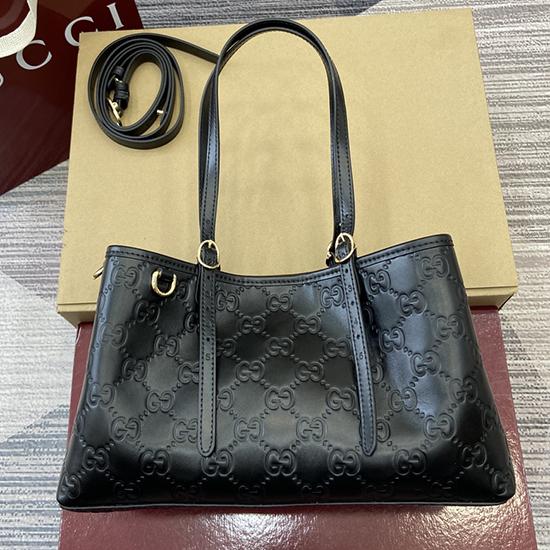 Gucci GG Emblem Leather medium tote bag 815214