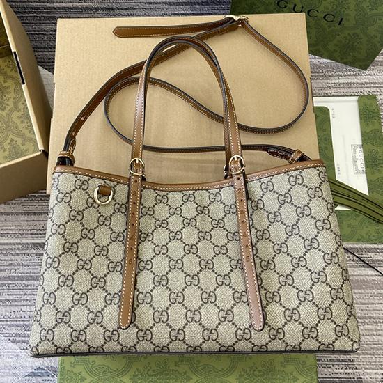 Gucci GG Emblem medium tote bag Brown 815214