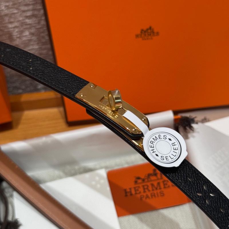 Hermes 18mm Leather Belt Black SHB915