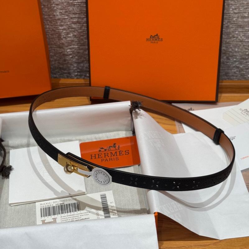 Hermes 18mm Leather Belt Black SHB915