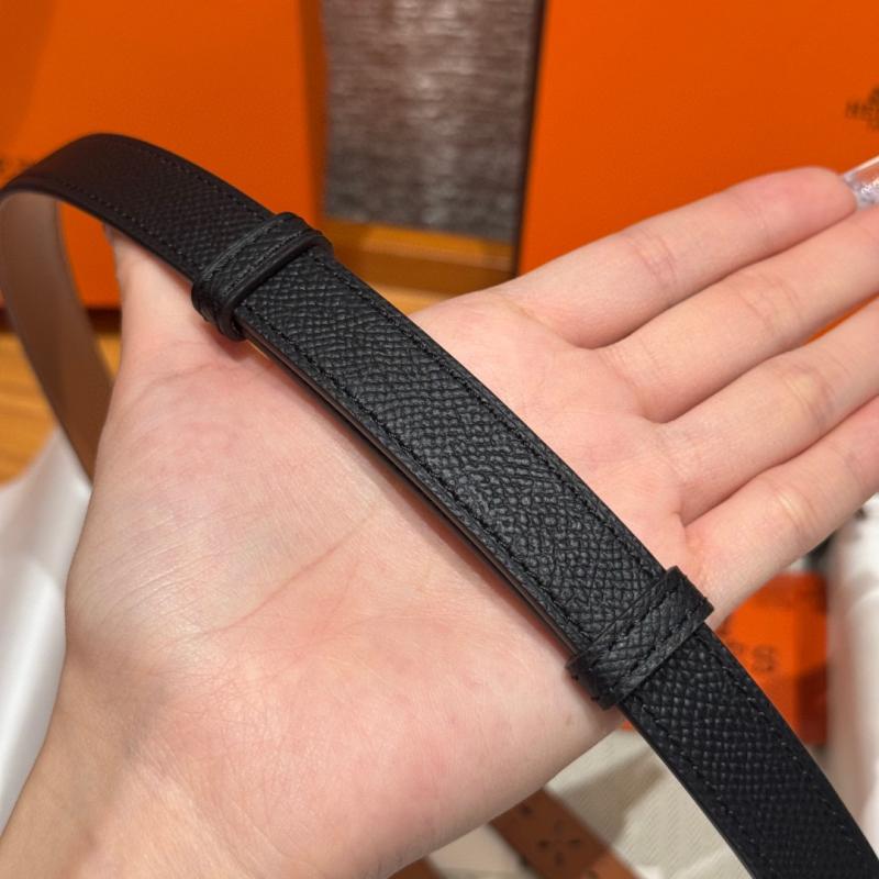 Hermes 18mm Leather Belt Black SHB915
