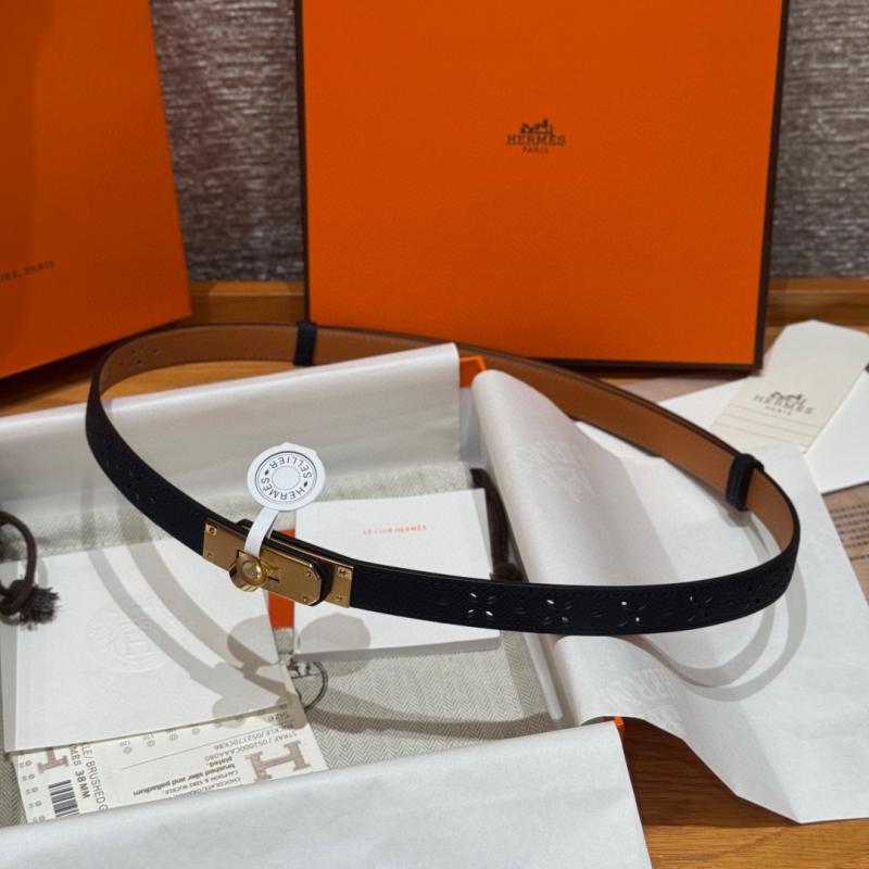 Hermes 18mm Leather Belt Blue SHB919