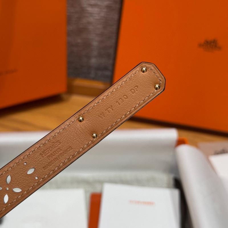 Hermes 18mm Leather Belt Blue SHB919