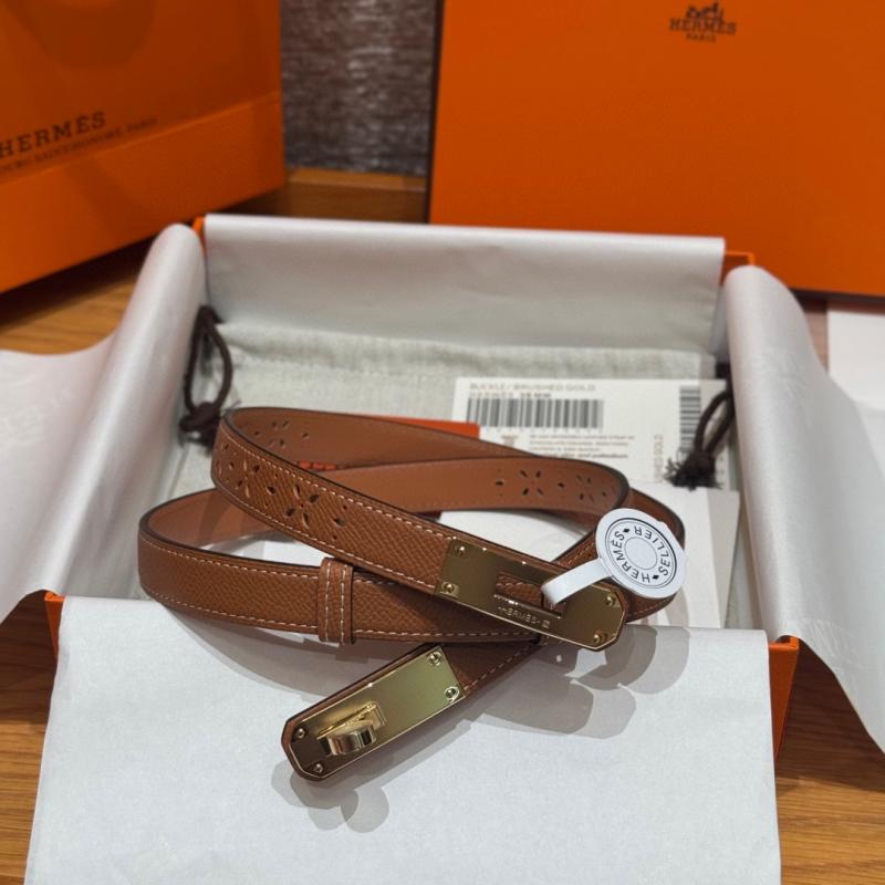 Hermes 18mm Leather Belt Brown SHB918