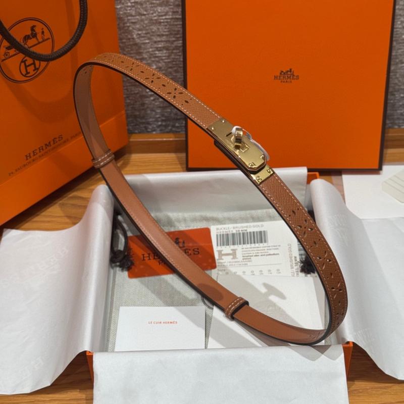 Hermes 18mm Leather Belt Brown SHB918