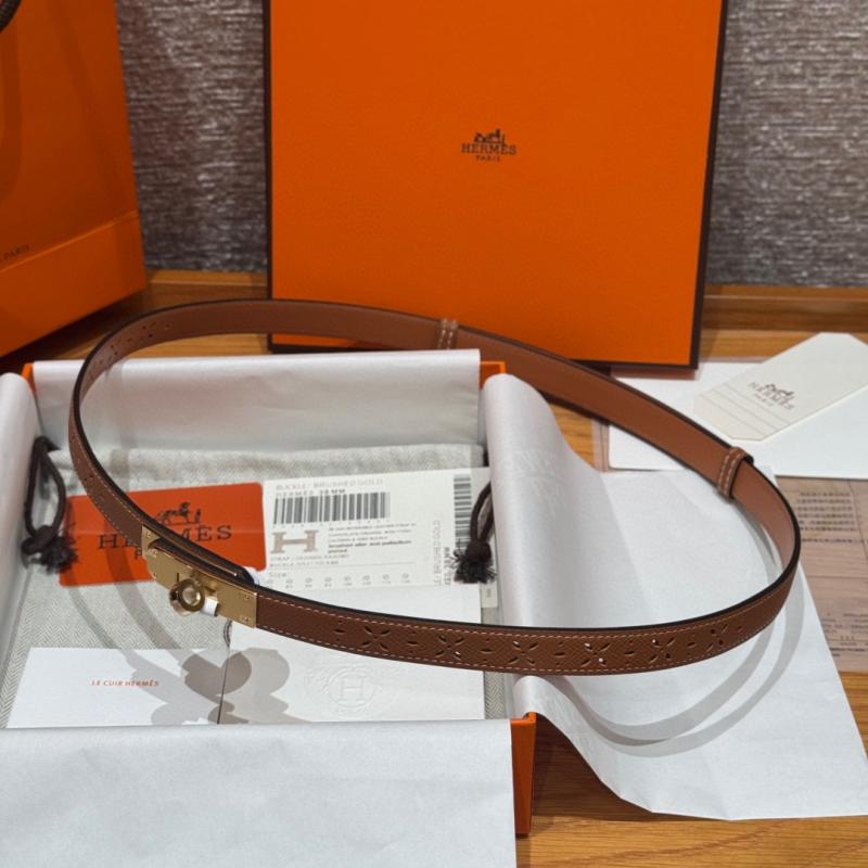 Hermes 18mm Leather Belt Brown SHB918