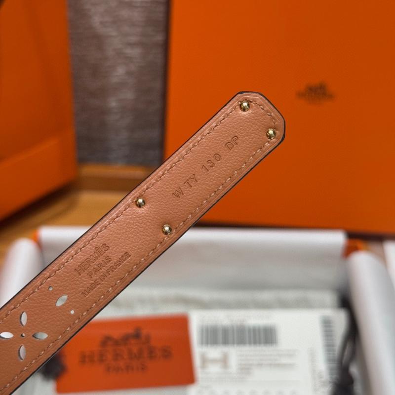 Hermes 18mm Leather Belt Brown SHB918